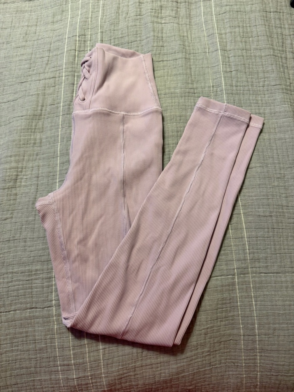 Aerie OFFLINE Lace Up Ribbed Leggings